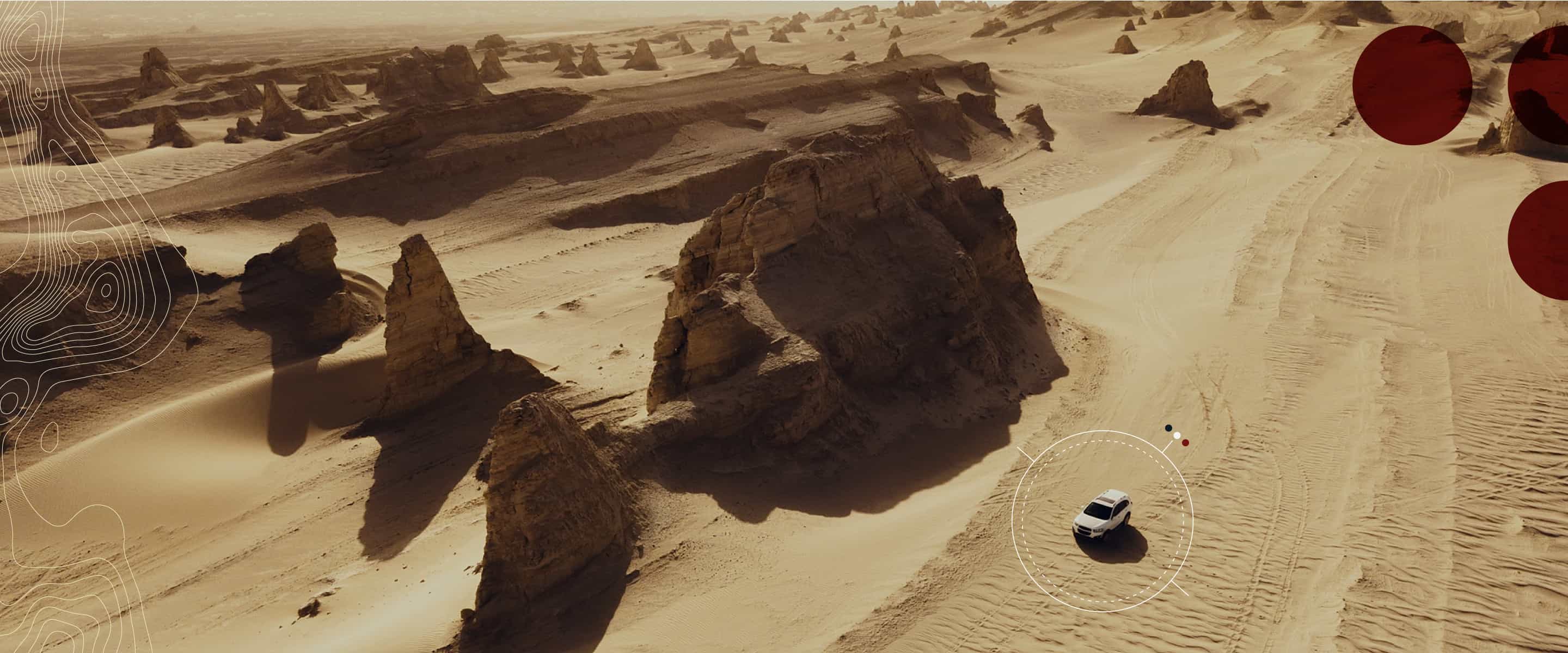 car in the desert