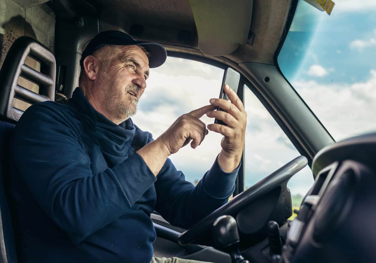 man in truck