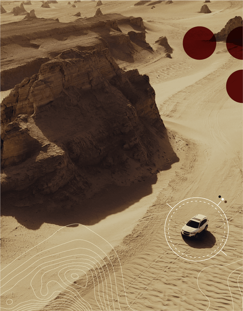car in the desert