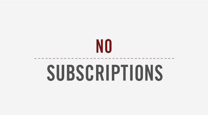 no subscription card